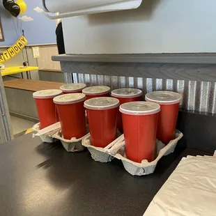 How my 2 half gallons of iced tea and lemonade were delivered to me. So unprofessional.