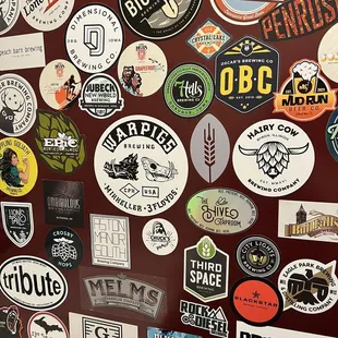 a variety of stickers