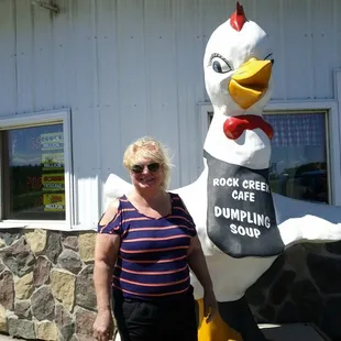Grandma with the chicken