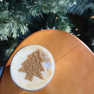 a cup of coffee on a table