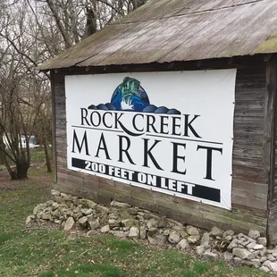 a sign for the store