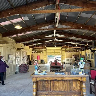 the inside of the winery