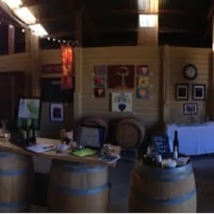 Panoramic view of the wine tasting at Rock Creek