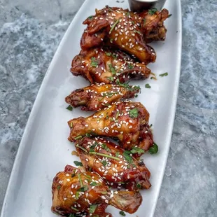 STICKY GINGER Wings  sauced, hoisin glaze