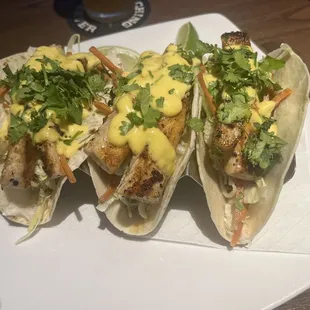 Mahi Tacos. Very messy, but very tasty.