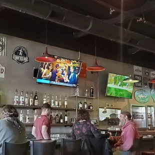 customers at the bar