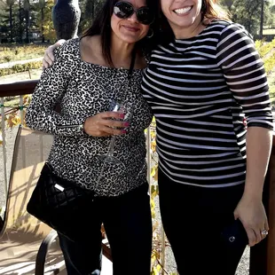 Enjoying wine tasting with friends.