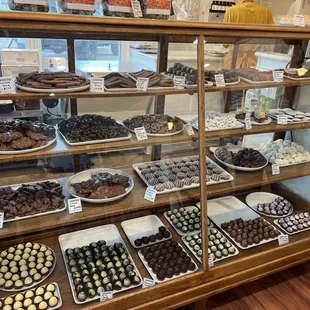 a display of chocolates