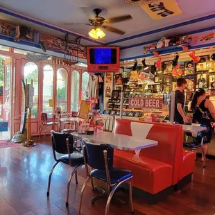 the interior of the restaurant