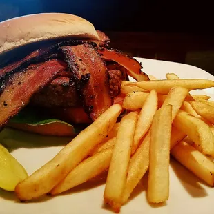 Rock Island Grill bacon cheese burger