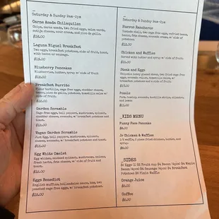 Brunch menu...til 2pm !