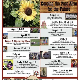 2017 Events' Calendar