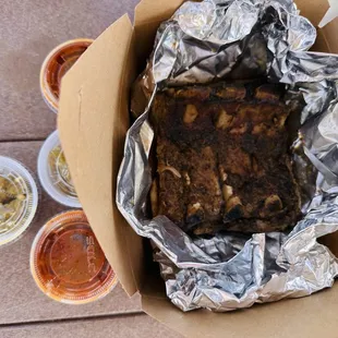 Ribs &amp; very good sauces 2.15.2025