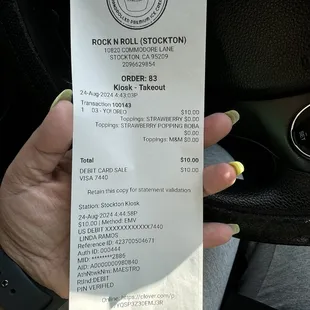 $10 for Cookies &amp; Cream with strawberries, strawberry boba &amp; m&amp;m's.