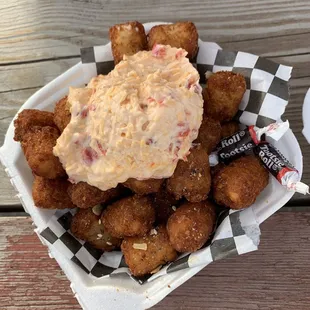 Tots with Pimento Cheese