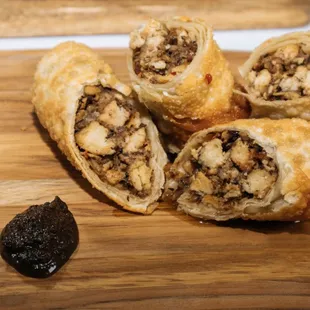 Caribbean Jerk Chicken Egg Rolls
