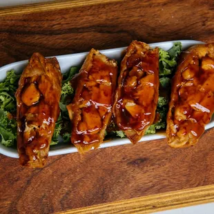 General Tos Chicken Egg Rolls