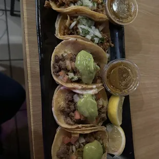 Dollar taco pastor and steak