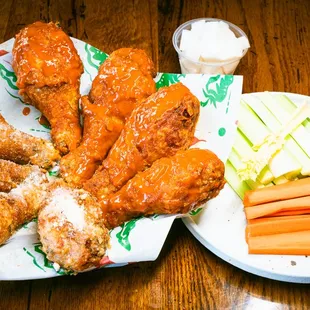 Drumsticks w/ choice of 10 different flavors