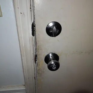 Doors that barely locked and very dirty