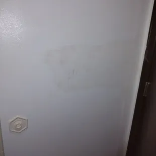 Stains on the back of bathroom door