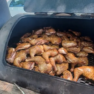 chicken being cooked