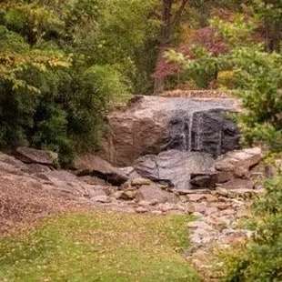 Rock Quarry Garden waterfalls in Greenville SC.