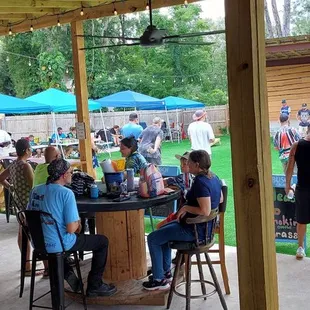 Nice outdoor bar with covered patio