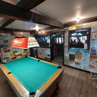 One pool table available