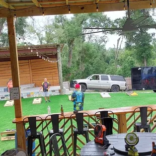 Huge turf area for games and live music