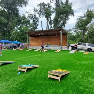 Cornhole competition going on today