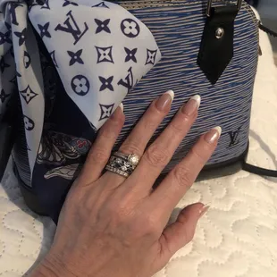 French tips with chrome