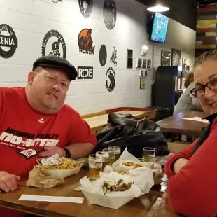 Enjoying a great dinner from Rock, Stop and Roll @ Devil Wind Brewery!!