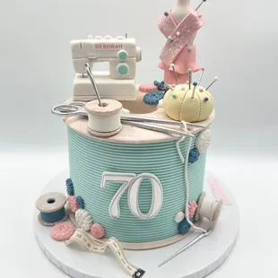 Seamstress birthday cake