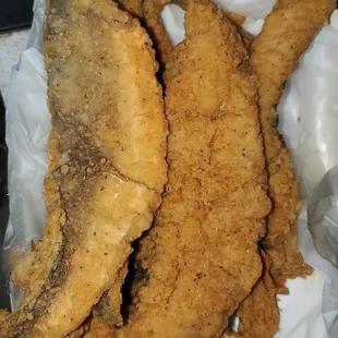 Fried whitening fish.