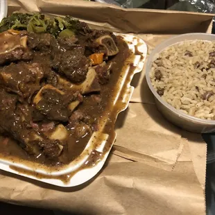 Beef Short Ribs of Beef Peas &amp; Rice Candied Yams