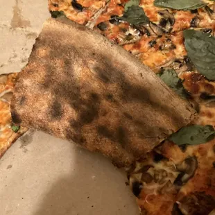 Burnt pizza
