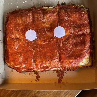 Half Upside Down Sicilian Pizza