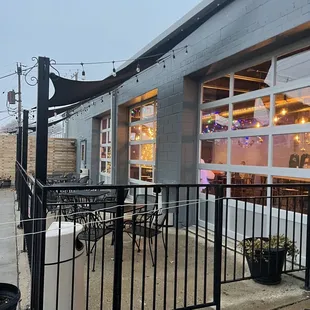 the outside of the building