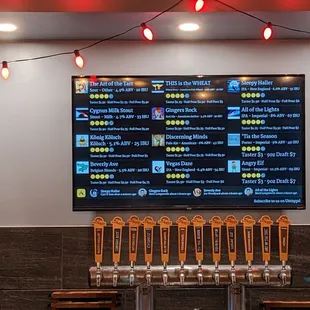 beer taps and menus