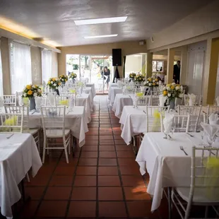 Changed the normal configuration of the back room. Allowed for more seating overall.