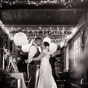 We hung lanterns at the entrance. Just something extra to make it more personal.