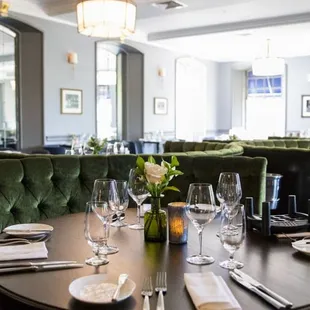 the dining area of a restaurant