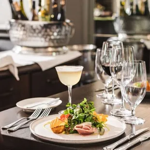 a table set for a meal