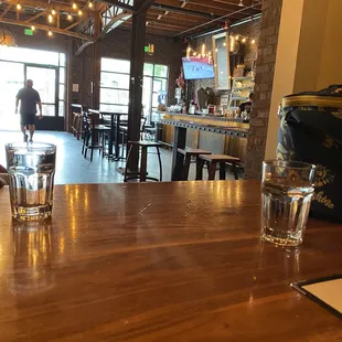 Inside before it gets busy