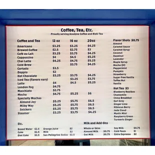 Coffee &amp; Tea Menu @ Rocket Baby Bakery.Wauwatosa, WI Coffee &amp; Tea Breakfast &amp; Brunch Pastry Breads Sandwiches. &amp; Salads Patio.Cool!