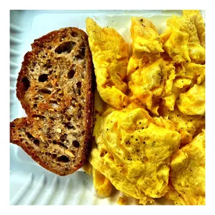 Simple Breakfast Scrambled Eggs &amp; Multigrain Toast 6$ @ Rocket Baby Bakery.Wauwatosa, WI Bakery Coffee &amp; Tea Breakfast &amp; Brunch Cool!