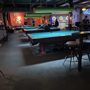 billiards and pool tables