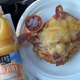 Open Face Sando -sub swiss for cheddar