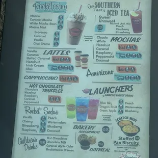 Menu as of June 2024